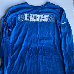 Nike NFL equipment Detroit Lions long sleeve